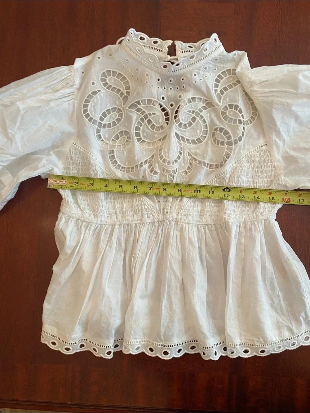 Anthropologie Forever That Girl White Eyelet Babydoll Top Let Me Be Size XS